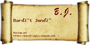 Barát Jenő névjegykártya