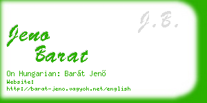 jeno barat business card